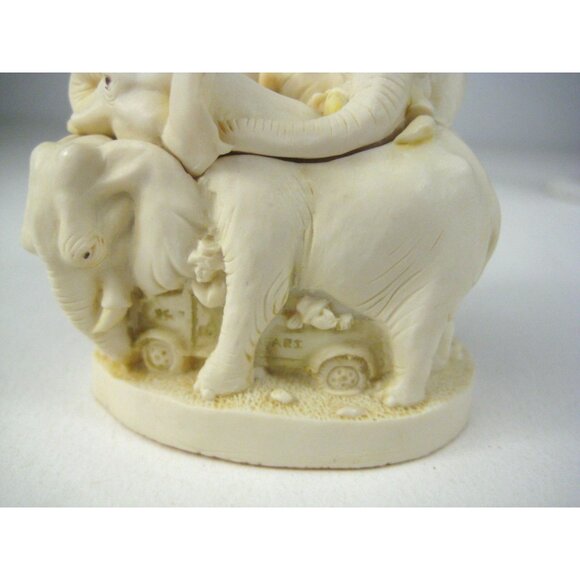 Harmony Kingdom Ed Safari England Carved Elephant Figurine Resin Sculpture - Picture 14 of 15